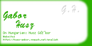 gabor husz business card